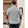 imageCOOFANDY Mens Pullover Sweaters Long Sleeve Knit Quarter Button Sweater Mock Neck Casual Henley SweaterLight Gray
