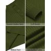 imageCOOFANDY Mens Quarter Button Sweater Long Sleeve Stand Collar Sweaters Casual Knitted Ribbed Dress PulloverArmy Green