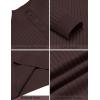 imageCOOFANDY Mens Quarter Button Sweater Long Sleeve Stand Collar Sweaters Casual Knitted Ribbed Dress PulloverBrown