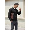 imageCOOFANDY Mens Quarter Zip Pullover Dress Slim Fit Sweater Mock Neck Sweaters Casual Long Sleeve PulloversBlack