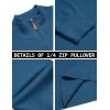 imageCOOFANDY Mens Quarter Zip Pullover Dress Slim Fit Sweater Mock Neck Sweaters Casual Long Sleeve PulloversDark Blue