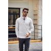 imageCOOFANDY Mens Quarter Zip Pullover Dress Slim Fit Sweater Mock Neck Sweaters Casual Long Sleeve PulloversWhite