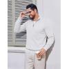 imageCOOFANDY Mens Quarter Zip Pullover Dress Slim Fit Sweater Mock Neck Sweaters Casual Long Sleeve PulloversWhite