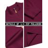 imageCOOFANDY Mens Quarter Zip Pullover Dress Slim Fit Sweater Mock Neck Sweaters Casual Long Sleeve PulloversWine Red