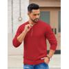imageCOOFANDY Mens Quarter Zip Pullover Slim Fit Dress Sweaters Lightweight Mock Neck Knit SweaterDark Red