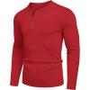 imageCOOFANDY Mens Quarter Zip Pullover Slim Fit Dress Sweaters Lightweight Mock Neck Knit SweaterDark Red
