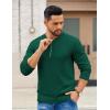 imageCOOFANDY Mens Quarter Zip Pullover Slim Fit Dress Sweaters Lightweight Mock Neck Knit SweaterGreen
