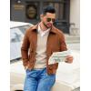 imageCOOFANDY Mens Quarter Zip Pullover Slim Fit Dress Sweaters Lightweight Mock Neck Knit SweaterKhaki