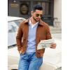imageCOOFANDY Mens Quarter Zip Pullover Slim Fit Dress Sweaters Lightweight Mock Neck Knit SweaterLight Blue