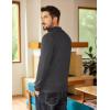 imageCOOFANDY Mens Quarter Zip Sweater Casual Slim Fit Pullovers Sweaters Knit Twill Texture PulloverDrak Grey