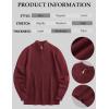 imageCOOFANDY Mens Quarter Zip Sweater Casual Slim Fit Pullovers Sweaters Knit Twill Texture PulloverRed