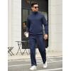 imageCOOFANDY Mens Sweatsuits 2 Piece Set Quarter Zip Pullover with Wide Leg Sweatpants Matching TracksuitNavy