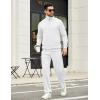 imageCOOFANDY Mens Sweatsuits 2 Piece Set Quarter Zip Pullover with Wide Leg Sweatpants Matching TracksuitWhite