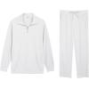 imageCOOFANDY Mens Sweatsuits 2 Piece Set Quarter Zip Pullover with Wide Leg Sweatpants Matching TracksuitWhite