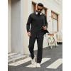 imageCOOFANDY Mens Tracksuits 2 Piece Casual Athletic Sweatsuit Quarter Zip Pullover Long Sleeve Running Sport OutfitsBlack