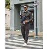 imageCOOFANDY Mens Tracksuits 2 Piece Casual Athletic Sweatsuit Quarter Zip Pullover Long Sleeve Running Sport OutfitsDark Grey