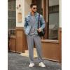 imageCOOFANDY Mens Tracksuits 2 Piece Casual Athletic Sweatsuit Quarter Zip Pullover Long Sleeve Running Sport OutfitsLight Grey