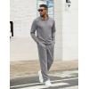 imageCOOFANDY Mens Tracksuits 2 Piece Casual Athletic Sweatsuit Quarter Zip Pullover Long Sleeve Running Sport OutfitsLight Grey
