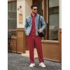 imageCOOFANDY Mens Tracksuits 2 Piece Casual Athletic Sweatsuit Quarter Zip Pullover Long Sleeve Running Sport OutfitsWine Red