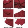 imageCOOFANDY Mens Tracksuits 2 Piece Casual Athletic Sweatsuit Quarter Zip Pullover Long Sleeve Running Sport OutfitsWine Red