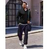 imageCOOFANDY Quarter Zip Pullover Men Long Sleeve Sweatshirts for Men Fleece Sweater FallBlack