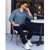 imageCOOFANDY Quarter Zip Pullover Men Long Sleeve Sweatshirts for Men Fleece Sweater FallDark Blue