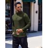 imageCOOFANDY Quarter Zip Pullover Men Long Sleeve Sweatshirts for Men Fleece Sweater FallDark Green