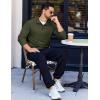 imageCOOFANDY Quarter Zip Pullover Men Long Sleeve Sweatshirts for Men Fleece Sweater FallDark Green