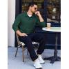 imageCOOFANDY Quarter Zip Pullover Men Long Sleeve Sweatshirts for Men Fleece Sweater FallLake Green