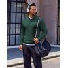 imageCOOFANDY Quarter Zip Pullover Men Long Sleeve Sweatshirts for Men Fleece Sweater FallLake Green