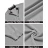 imageCOOFANDY Quarter Zip Pullover Men Slim Fit Stretchy Ribbed 14 Zip Sweaters Business Casual SweaterGrey