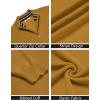 imageCOOFANDY Quarter Zip Pullover Men Slim Fit Stretchy Ribbed 14 Zip Sweaters Business Casual SweaterTurmeric