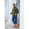 imageCOOFANDY Quilted Sweatshirts for Men Quarter Button Pullover Sweatshirt Stand Collar Outdoor Polo with PocketsArmy Green