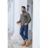 imageCOOFANDY Quilted Sweatshirts for Men Quarter Button Pullover Sweatshirt Stand Collar Outdoor Polo with PocketsDark Grey