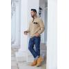 imageCOOFANDY Quilted Sweatshirts for Men Quarter Button Pullover Sweatshirt Stand Collar Outdoor Polo with PocketsKhaki