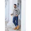 imageCOOFANDY Quilted Sweatshirts for Men Quarter Button Pullover Sweatshirt Stand Collar Outdoor Polo with PocketsLight Grey