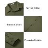 imageCOOFANDY Stretch Mens Dress Shirts Wrinkle Free Long Sleeve Dress Shirt Muscle Fit Button Down ShirtArmy Green