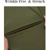 imageCOOFANDY Stretch Mens Dress Shirts Wrinkle Free Long Sleeve Dress Shirt Muscle Fit Button Down ShirtArmy Green