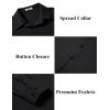 imageCOOFANDY Stretch Mens Dress Shirts Wrinkle Free Long Sleeve Dress Shirt Muscle Fit Button Down ShirtBlack