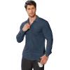 imageCOOFANDY Stretch Mens Dress Shirts Wrinkle Free Long Sleeve Dress Shirt Muscle Fit Button Down ShirtDark Blue