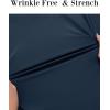 imageCOOFANDY Stretch Mens Dress Shirts Wrinkle Free Long Sleeve Dress Shirt Muscle Fit Button Down ShirtDark Blue