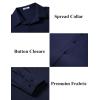 imageCOOFANDY Stretch Mens Dress Shirts Wrinkle Free Long Sleeve Dress Shirt Muscle Fit Button Down ShirtDeep Blue