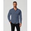 imageCOOFANDY Stretch Mens Dress Shirts Wrinkle Free Long Sleeve Dress Shirt Muscle Fit Button Down ShirtDenim Blue