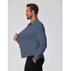 imageCOOFANDY Stretch Mens Dress Shirts Wrinkle Free Long Sleeve Dress Shirt Muscle Fit Button Down ShirtDenim Blue