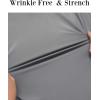 imageCOOFANDY Stretch Mens Dress Shirts Wrinkle Free Long Sleeve Dress Shirt Muscle Fit Button Down ShirtLight Grey