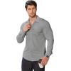 imageCOOFANDY Stretch Mens Dress Shirts Wrinkle Free Long Sleeve Dress Shirt Muscle Fit Button Down ShirtLight Grey