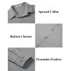 imageCOOFANDY Stretch Mens Dress Shirts Wrinkle Free Long Sleeve Dress Shirt Muscle Fit Button Down ShirtLight Grey