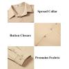 imageCOOFANDY Stretch Mens Dress Shirts Wrinkle Free Long Sleeve Dress Shirt Muscle Fit Button Down ShirtLight Khaki