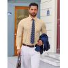 imageCOOFANDY Stretch Mens Dress Shirts Wrinkle Free Long Sleeve Dress Shirt Muscle Fit Button Down ShirtLight Khaki