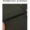 imageCOOFANDY Stretch Mens Dress Shirts Wrinkle Free Long Sleeve Dress Shirt Muscle Fit Button Down ShirtOlive Green